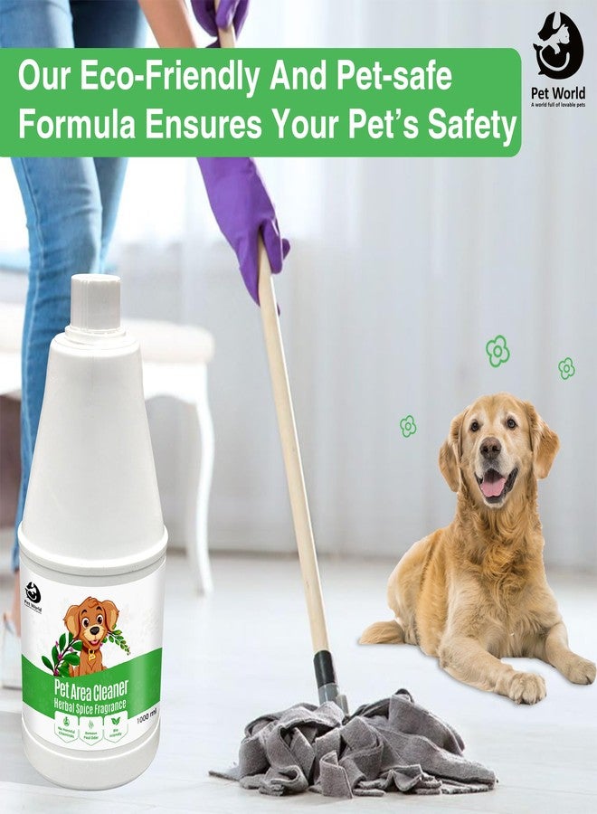 PET WORLD Area Cleaner, Pet Area Odour Remover for All Types of Surfaces | Super Safe for The Pets, Can Remove Urine Smell for Instant Freshness, Eco-Friendly Odour (1000ml), Liquid - Image 2